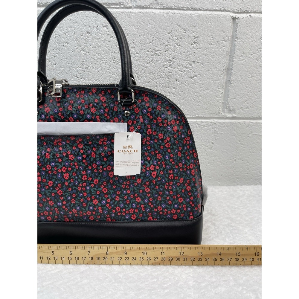 Coach Sierra Bag in Ranch Floral print Coated Canvass Leather Base & Handle NWT - Picture 3 of 11